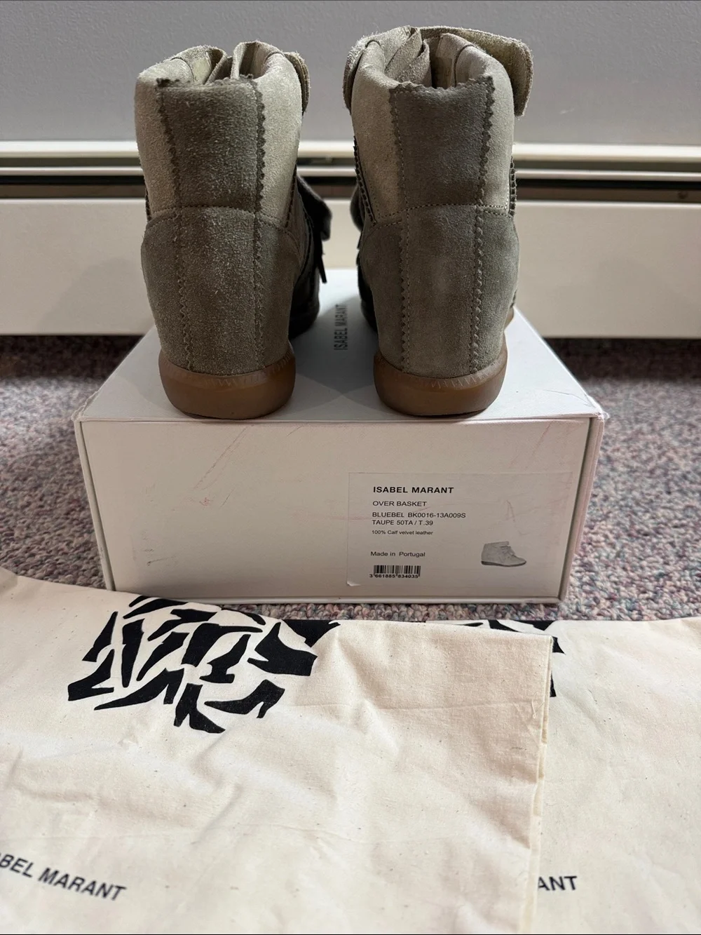 Isabel Marant Over Basket Bluebel Wedge Sneakers - Taupe